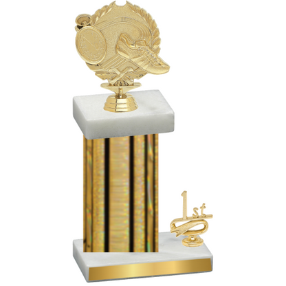 Accented Single Gold Glacier First Place Running Trophy