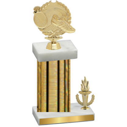 Accented Single Gold Glacier Victory Running Trophy