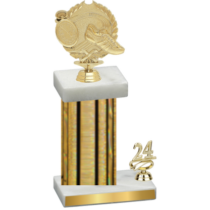 Accented Single Gold Glacier Year Running Trophy