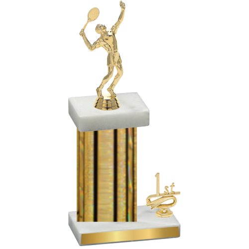 Accented Single Gold Glacier First Place Tennis Trophy