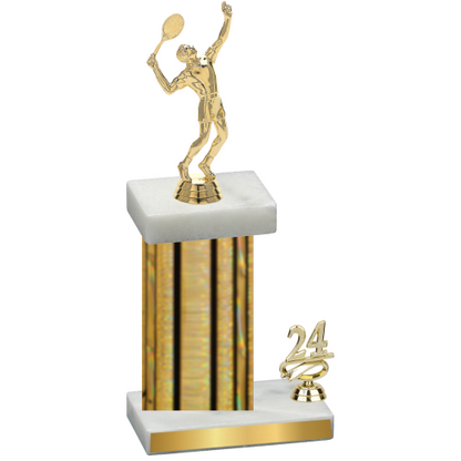 Accented Single Gold Glacier Year Tennis Trophy