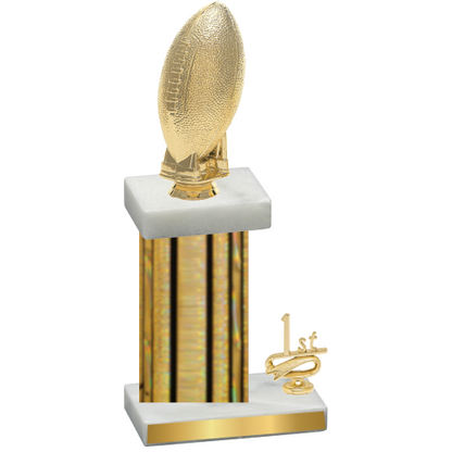 Accented Single Gold Glacier First Place Football Trophy