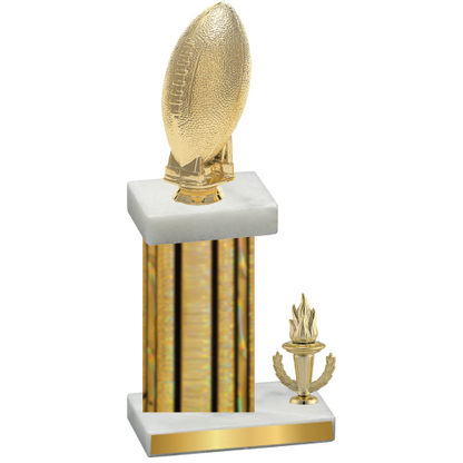 Accented Single Gold Glacier Victory Football Trophy