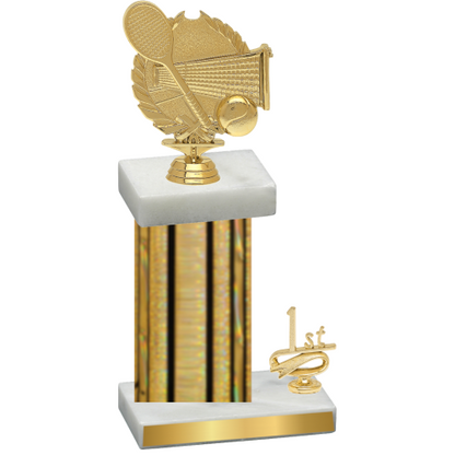 Accented Single Gold Glacier First Place Tennis Trophy