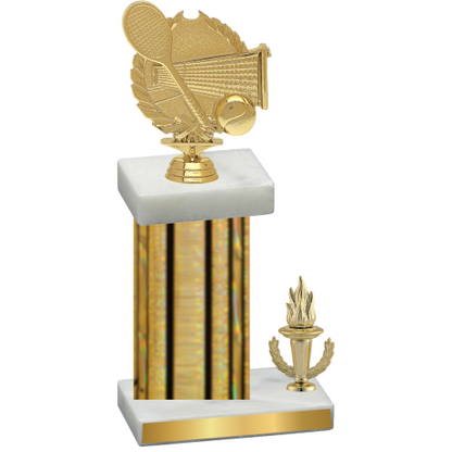 Accented Single Gold Glacier Victory Tennis Trophy