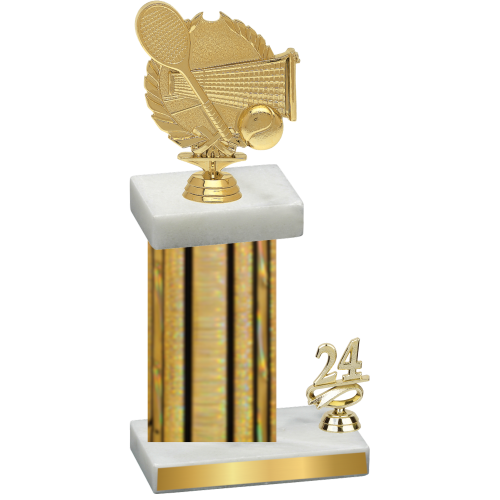 Accented Single Gold Glacier Year Tennis Trophy