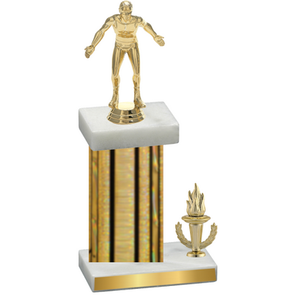 Accented Single Gold Glacier Victory Wrestling Trophy