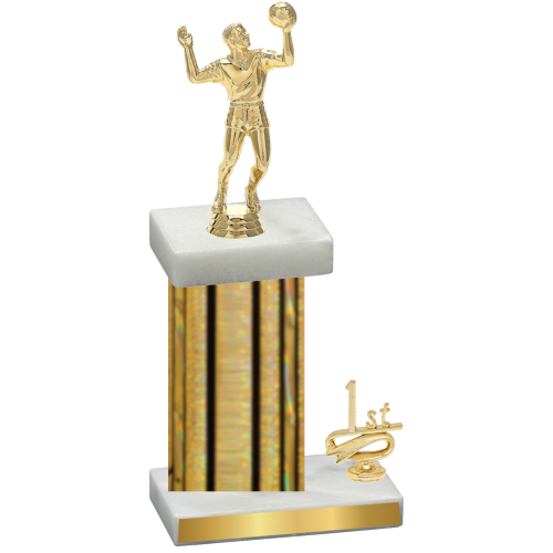 Accented Single Gold Glacier First Place Volleyball Trophy