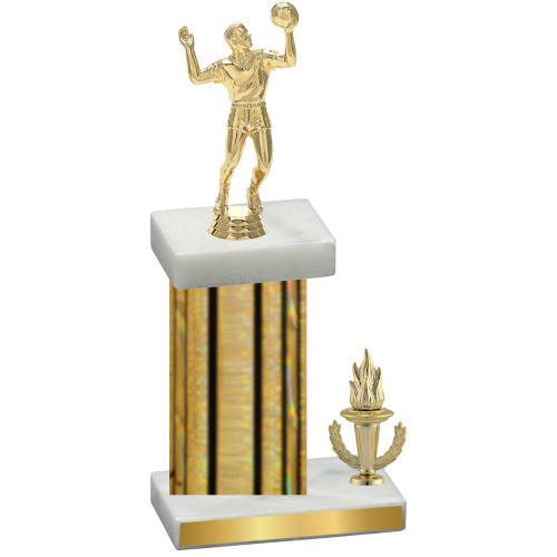 Accented Single Gold Glacier Victory Volleyball Trophy