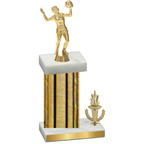 Accented Single Gold Glacier Victory Volleyball Trophy