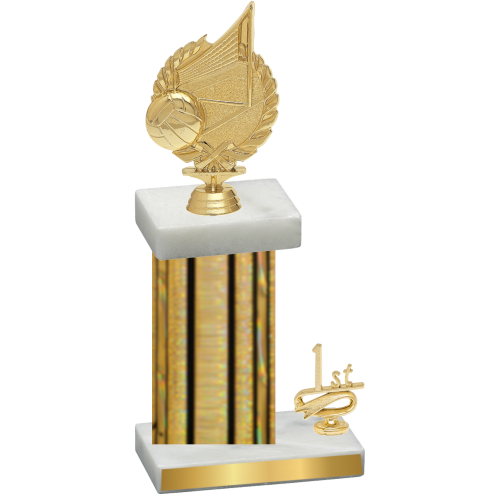 Accented Single Gold Glacier First Place Volleyball Trophy