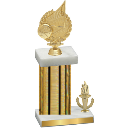 Accented Single Gold Glacier Victory Volleyball Trophy