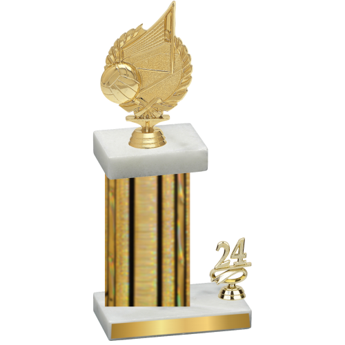 Accented Single Gold Glacier Year Volleyball Trophy