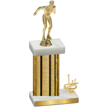 Accented Single Gold Glacier First Place Swimming Trophy