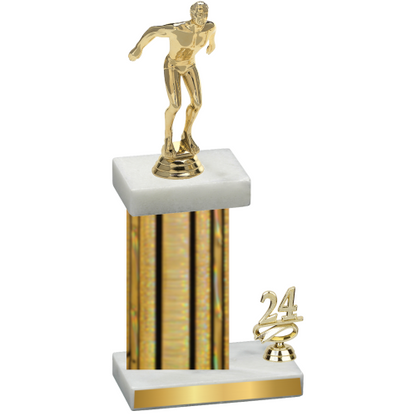 Accented Single Gold Glacier Year Swimming Trophy