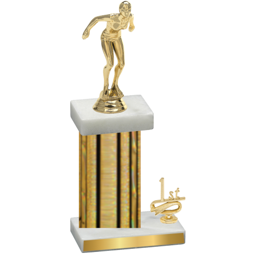 Accented Single Gold Glacier First Place Tennis Trophy