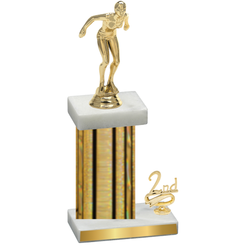 Accented Single Gold Glacier Second Place Tennis Trophy