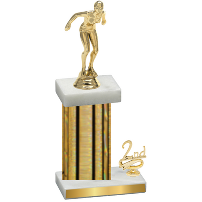 Accented Single Gold Glacier Second Place Tennis Trophy