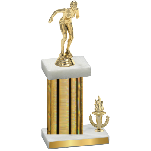 Accented Single Gold Glacier Victory Tennis Trophy