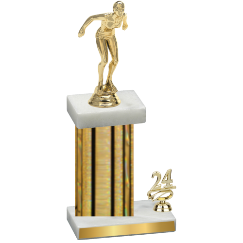 Accented Single Gold Glacier Year Tennis Trophy