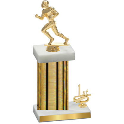 Accented Single Gold Glacier First Place Football Trophy