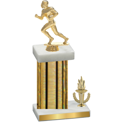 Accented Single Gold Glacier Victory Football Trophy