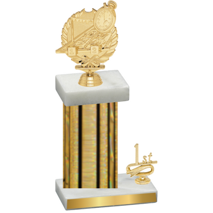 Accented Single Gold Glacier First Place Swimming Trophy