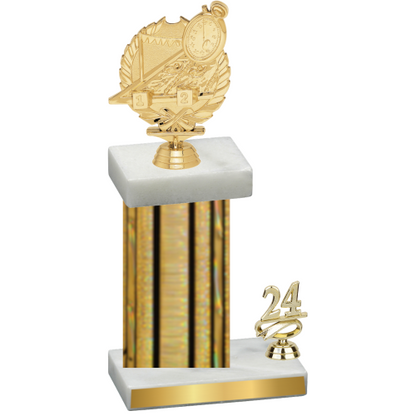 Accented Single Gold Glacier Year Swimming Trophy