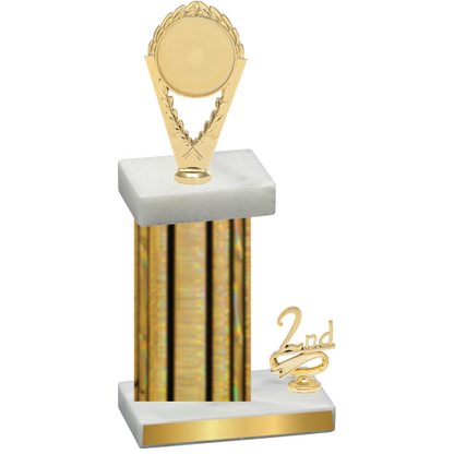 Accented Single Gold Glacier Second Place Insert Trophy