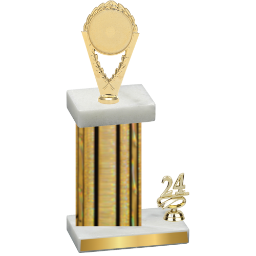 Accented Single Gold Glacier Year Insert Trophy