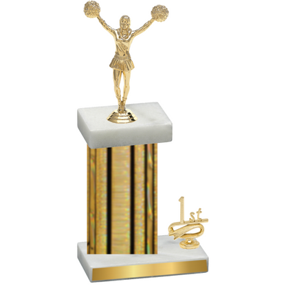 Accented Single Gold Glacier First Place Cheerleading Trophy