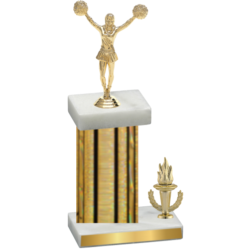 Accented Single Gold Glacier Victory Cheerleading Trophy