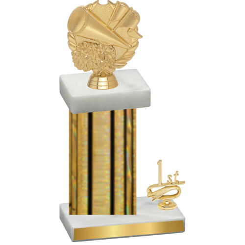 Accented Single Gold Glacier First Place Cheerleading Trophy