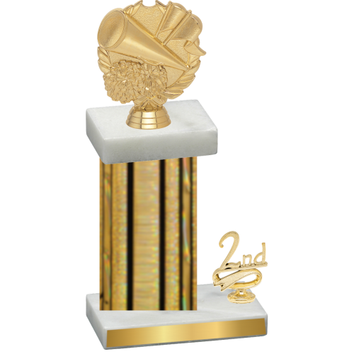 Accented Single Gold Glacier Second Place Cheerleading Trophy