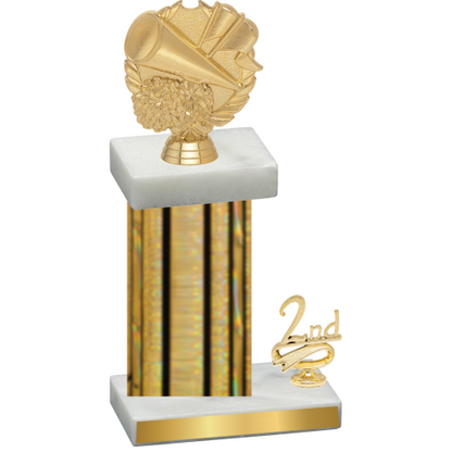 Accented Single Gold Glacier Second Place Cheerleading Trophy