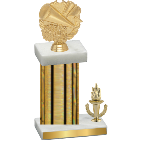 Accented Single Gold Glacier Victory Cheerleading Trophy