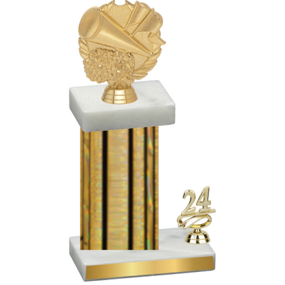 Accented Single Gold Glacier Year Cheerleading Trophy