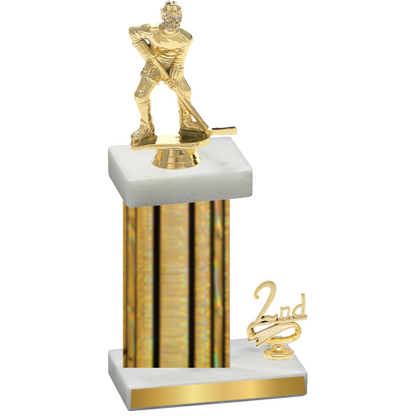 Accented Single Gold Glacier Second Place Hockey Trophy