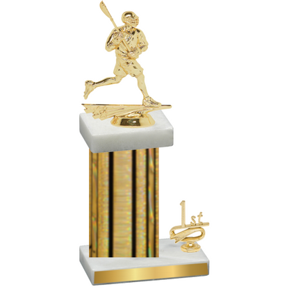 Accented Single Gold Glacier First Place Lacrosse Trophy