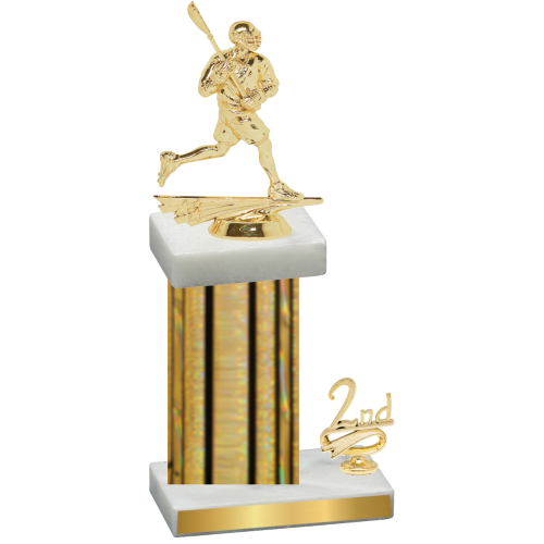 Accented Single Gold Glacier Second Place Lacrosse Trophy