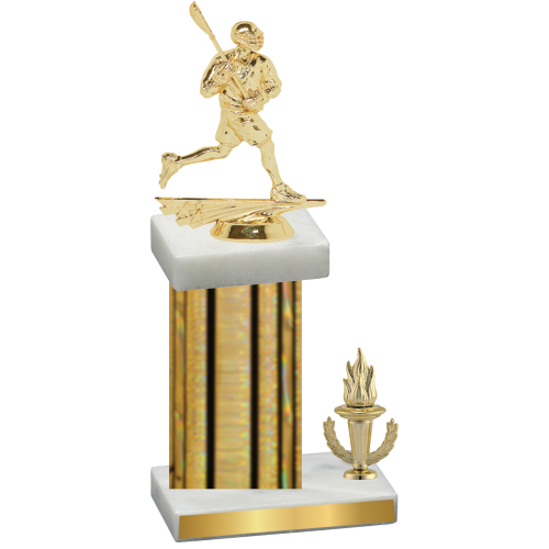 Accented Single Gold Glacier Victory Lacrosse Trophy