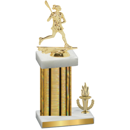 Accented Single Gold Glacier Victory Lacrosse Trophy