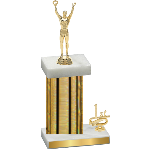 Accented Single Gold Glacier First Place Victory Trophy