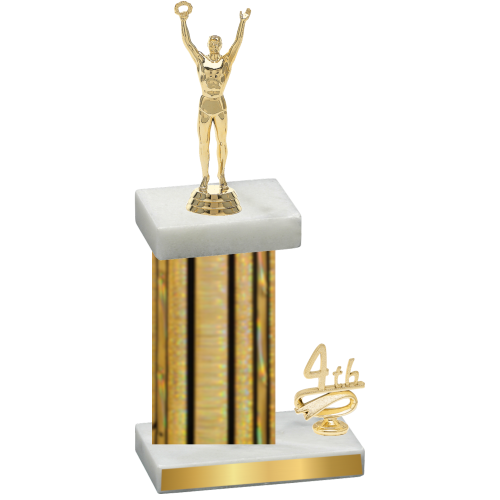 Accented Single Gold Glacier Fourth Place Victory Trophy