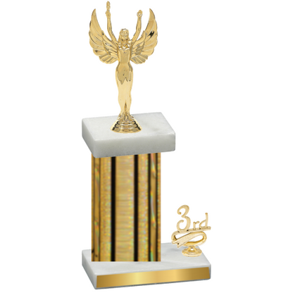 Accented Single Gold Glacier Third Place Victory Trophy