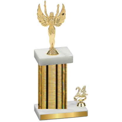 Accented Single Gold Glacier Year Victory Trophy