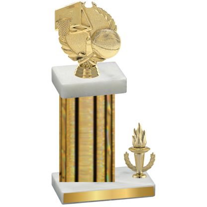 Accented Single Gold Glacier Victory Basketball Trophy