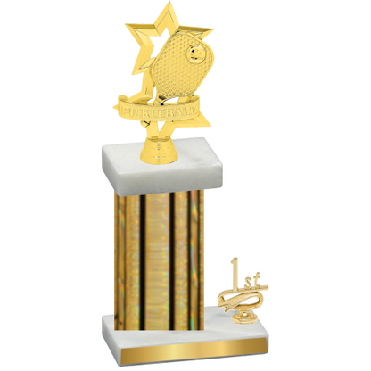 Accented Single Gold Glacier First Place Pickleball Trophy