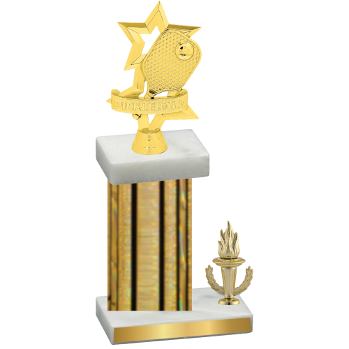 Accented Single Gold Glacier Victory Pickleball Trophy