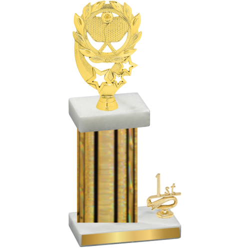 Accented Single Gold Glacier First Place Pickleball Trophy